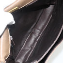 FENDI Zucchino Canvas Shoulder Bag Beige Gold Auth 176651-16