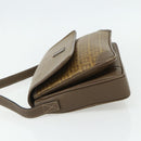 FENDI Zucchino Canvas Shoulder Bag Beige Gold Auth 176651-4
