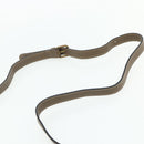 FENDI Zucchino Canvas Shoulder Bag Beige Gold Auth 176651-8