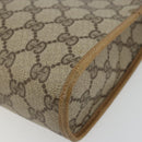 GUCCI GG Supreme Clutch Bag PVC Beige Gold 97 01 036 Auth 176652-10