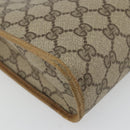 GUCCI GG Supreme Clutch Bag PVC Beige Gold 97 01 036 Auth 176652-11