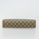GUCCI GG Supreme Clutch Bag PVC Beige Gold 97 01 036 Auth 176652-7