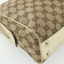 GUCCI GG Canvas Tote Bag Beige Gold 169971 Auth 176655-11