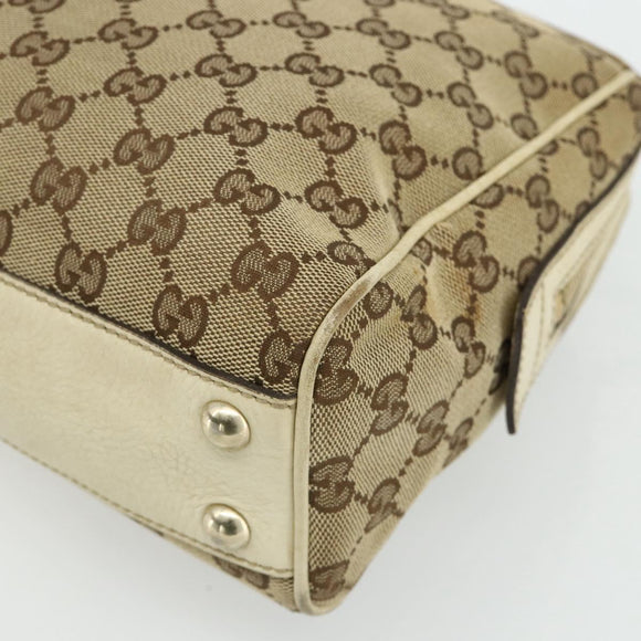 GUCCI GG Canvas Tragetasche Beige Gold 169971 Auth 176655