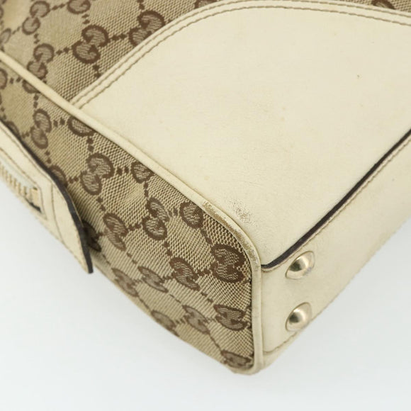 GUCCI GG Canvas Tote Bag Beige Gold 169971 Auth 176655