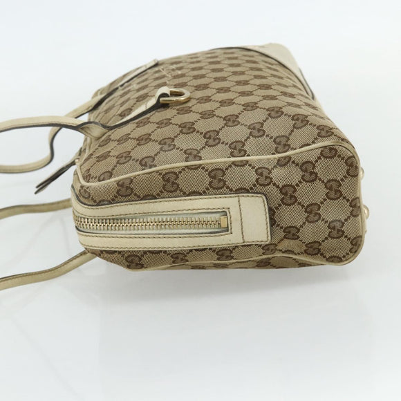 GUCCI GG Canvas Tote Bag Beige Gold 169971 Auth 176655
