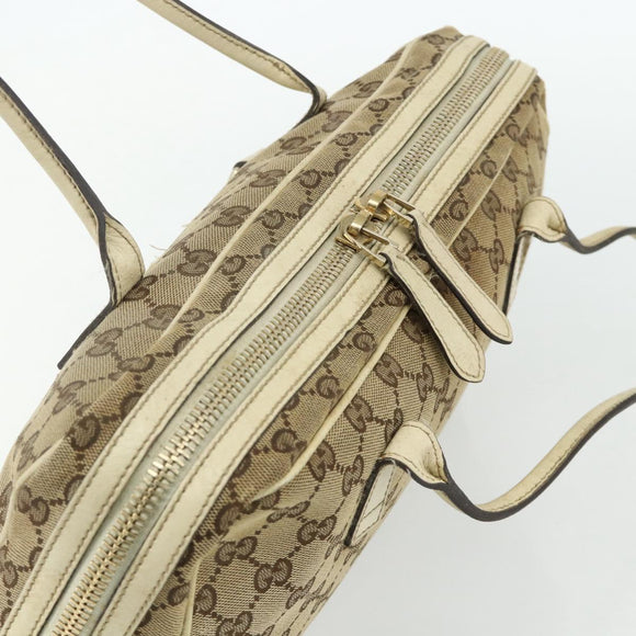 GUCCI GG Canvas Tragetasche Beige Gold 169971 Auth 176655
