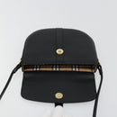 Burberrys Shoulder Bag Leather Black Gold Auth 176661-11