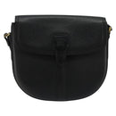 Burberrys Shoulder Bag Leather Black Gold Auth 176661-13