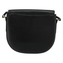 Burberrys Shoulder Bag Leather Black Gold Auth 176661-2