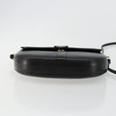 Burberrys Shoulder Bag Leather Black Gold Auth 176661-5