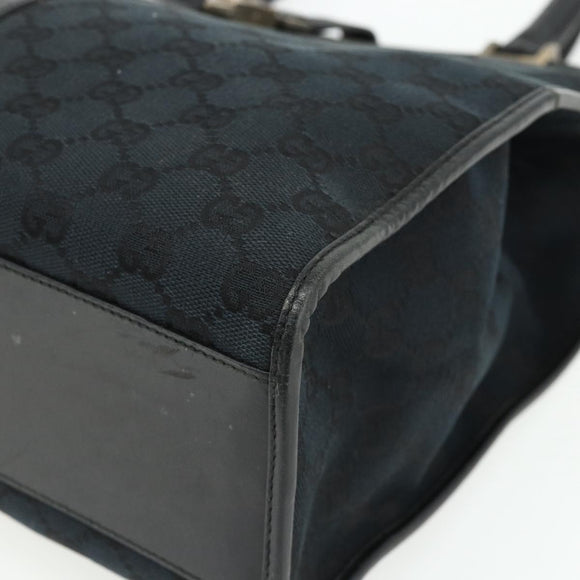 GUCCI GG Canvas Jackie Tote Bag Black Silver 002 1064 3444 Auth 176667