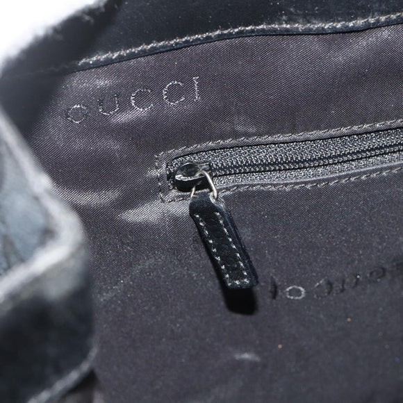 GUCCI GG Canvas Jackie Tote Bag Black Silver 002 1064 3444 Auth 176667