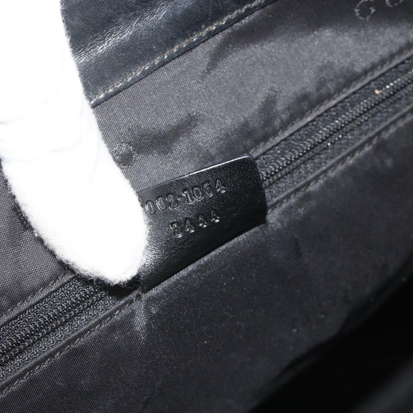 GUCCI GG Canvas Jackie Tote Bag Black Silver 002 1064 3444 Auth 176667