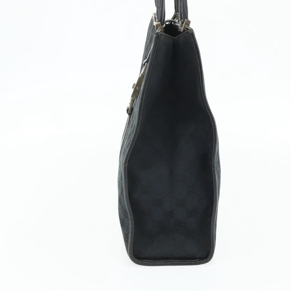 GUCCI GG Canvas Jackie Tote Bag Black Silver 002 1064 3444 Auth 176667