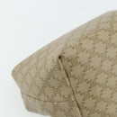 CELINE Macadam Canvas Hand Pouch PVC Beige Gold Auth 176668A-12