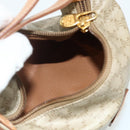 CELINE Macadam Canvas Hand Pouch PVC Beige Gold Auth 176668A-14
