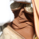 CELINE Macadam Canvas Hand Pouch PVC Beige Gold Auth 176668A-16