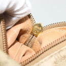 CELINE Macadam Canvas Hand Pouch PVC Beige Gold Auth 176668A-17