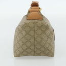 CELINE Macadam Canvas Hand Pouch PVC Beige Gold Auth 176668A-4