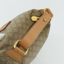 CELINE Macadam Canvas Hand Pouch PVC Beige Gold Auth 176668A-6
