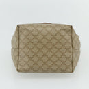 CELINE Macadam Canvas Hand Pouch PVC Beige Gold Auth 176668A-8