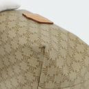 CELINE Macadam Canvas Hand Pouch PVC Beige Gold Auth 176668A-9