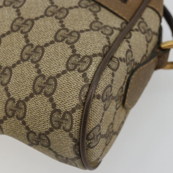 GUCCI GG Supreme Web Sherry Line Bag PVC Beige Red 56 02 004 Auth 176671