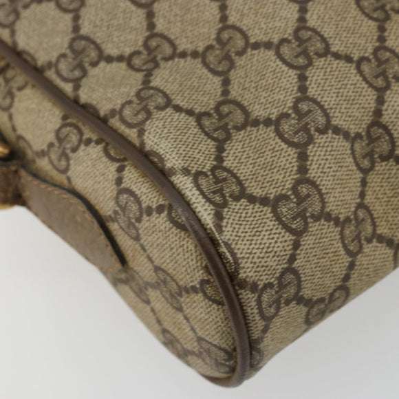 GUCCI GG Supreme Web Sherry Line Bag PVC Beige Red 56 02 004 Auth 176671