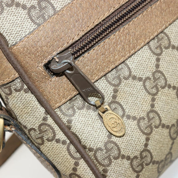 GUCCI GG Supreme Web Sherry Line Bag PVC Beige Red 56 02 004 Auth 176671