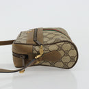 GUCCI GG Supreme Web Sherry Line Bag PVC Beige Red 56 02 004 Auth 176671-5