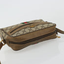 GUCCI GG Supreme Web Sherry Line Bag PVC Beige Red 56 02 004 Auth 176671-6