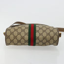 GUCCI GG Supreme Web Sherry Line Bag PVC Beige Red 56 02 004 Auth 176671-9