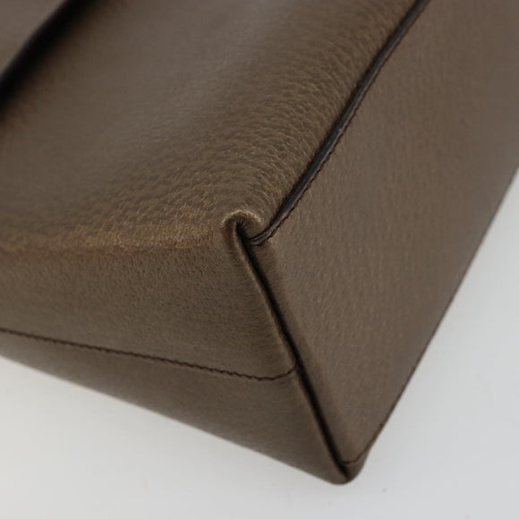 GUCCI Bamboo Hand Bag Leather Brown Gold 000 1014 1888 0 Auth 176672A