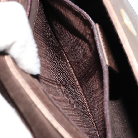 GUCCI Bamboo Hand Bag Leather Brown Gold 000 1014 1888 0 Auth 176672A