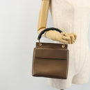 GUCCI Bamboo Hand Bag Leather Brown Gold 000 1014 1888 0 Auth 176672A-23