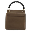 GUCCI Bamboo Hand Bag Leather Brown Gold 000 1014 1888 0 Auth 176672A-2