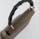 GUCCI Bamboo Hand Bag Leather Brown Gold 000 1014 1888 0 Auth 176672A-6