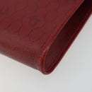 Christian Dior Honeycomb Canvas Shoulder Bag PVC Red Gold Auth 176675-10