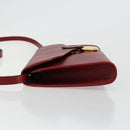 Christian Dior Honeycomb Canvas Shoulder Bag PVC Red Gold Auth 176675-5
