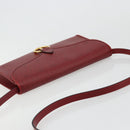 Christian Dior Honeycomb Canvas Shoulder Bag PVC Red Gold Auth 176675-6