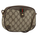 GUCCI GG Supreme Web Sherry Line Bag PVC Beige Red 89 02 055 Auth 176678-1