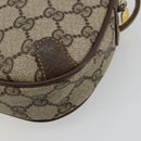 GUCCI GG Supreme Web Sherry Line Bag PVC Beige Red 89 02 055 Auth 176678-12