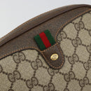 GUCCI GG Supreme Web Sherry Line Bag PVC Beige Red 89 02 055 Auth 176678-14