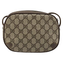GUCCI GG Supreme Web Sherry Line Bag PVC Beige Red 89 02 055 Auth 176678-3