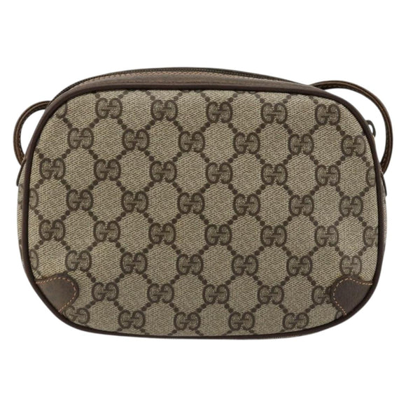 GUCCI GG Supreme Web Sherry Line Bag PVC Beige Red 89 02 055 Auth 176678