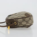 GUCCI GG Supreme Web Sherry Line Bag PVC Beige Red 89 02 055 Auth 176678-5