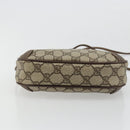 GUCCI GG Supreme Web Sherry Line Bag PVC Beige Red 89 02 055 Auth 176678-9
