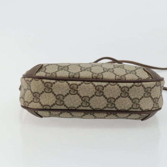 GUCCI GG Supreme Web Sherry Line Bag PVC Beige Red 89 02 055 Auth 176678