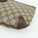 GUCCI GG Supreme Web Sherry Line Bag PVC Beige Red 904 02 026 Auth 176680-8